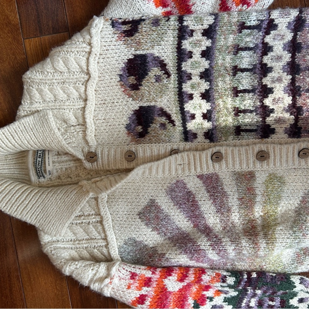 Kimchi Blue Ivory Cable Knit Cardigan - Picture 4 of 5